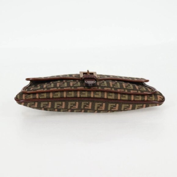 FENDI Zucchino Canvas Pouch Khaki Auth - Picture 6 of 16